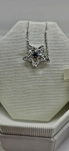Swarovski Star in Blue and Clear Crystal Necklace