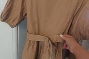 Camel Belted Dress