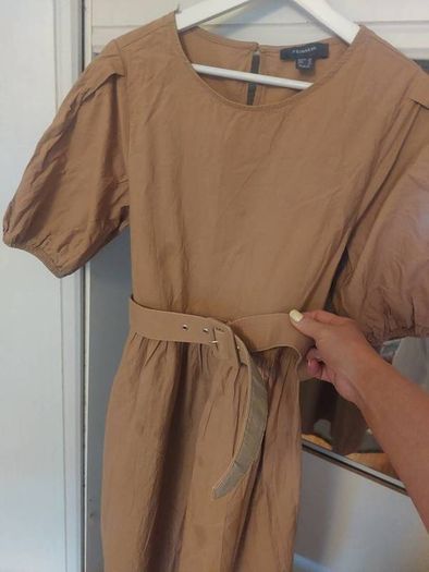 Camel Belted Dress
