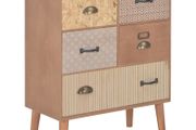 Sideboard with 5 Drawers Brown 60x30x78 cm MDF