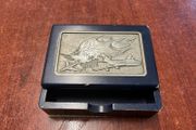 Vintage airline-themed trinket box memorabilia
