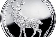2019 Chad 500 Francs CFA 1 oz Silver Bullion Coin - Celtic Animals Irish Red Deer BU (In Capsule)