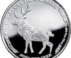 2019 Chad 500 Francs CFA 1 oz Silver Bullion Coin - Celtic Animals Irish Red Deer BU (In Capsule)