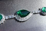 Vintage Sterling Silver 925 Emerald Green Bracelet   Emerald Wedding Bracelets Art Deco Jewelry L-7,5   9,80g