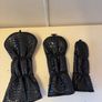 Black Crocodile Skin Golf Head Cover Set Image 2