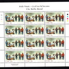 2008 Ireland Irish Music 82c The Bothy Band Commemorative Stamps Sheetlet Plate 1A1A1A1A  Mint Never Hinged (MNH)
