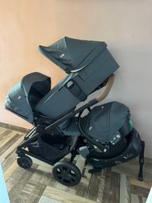 Joie Chrome DLX Trio 3-in-1 Travel System with i-Snug 2 i-Size R129 Car Seat Moonlight