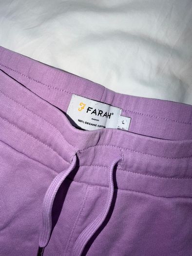 Farah Men's Durrington Cotton Jersey Shorts in Lavender - size Large