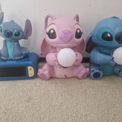 Stitch Lamp and Clock/ Angel Lamp