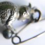 Edwardian Sterling Silver Charm Puffed Bank Robber with his swag bag - Edwardian Sterling charms pendant 925 Image 3