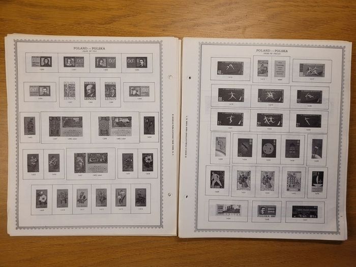Poland 1946 -1983  Minkus Stamp album pages partially filled