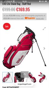 wilson staff golf bag