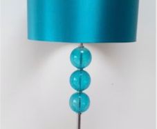Crackle glass balls Teal colored Floor Lamp