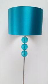 Crackle glass balls Teal colored Floor Lamp