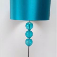 Crackle glass balls Teal colored Floor Lamp