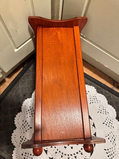 Vintage Wooden Spindle Magazine Rack / Vinyl Record Holder