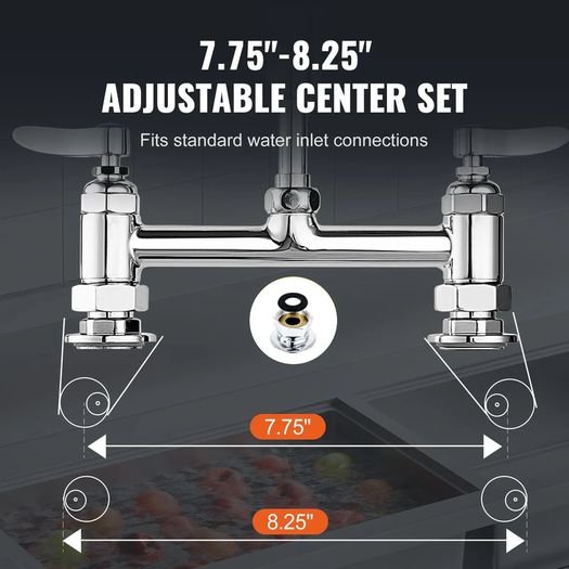 Commercial Faucet with Sprayer Brass (66 cm)