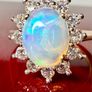 Diamond Ethiopian Opal & Lab-Grown Diamond Ring Image 7