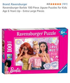 Ravensburger Barbie 100 Piece Jigsaw Puzzle EUC