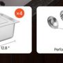 Buffet Food Warmer Stainless Steel 4 Pans with Glass Shield Commercial Countertop Bain Marie 220v Image 3
