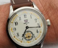 BARN OWL No.03  Unique Handmade Mechanical Watch  130-Year-Old Pocket Watch Dial