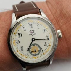 BARN OWL No.03  Unique Handmade Mechanical Watch  130-Year-Old Pocket Watch Dial