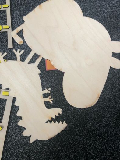 Hand made wooden Peppa pig Growth chart