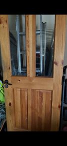solid wooden doors with glass