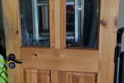 solid wooden doors with glass