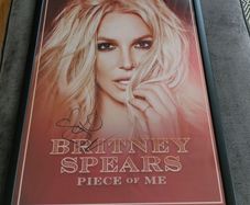 Britney Spears Signed Autographed Tour Poster Framed