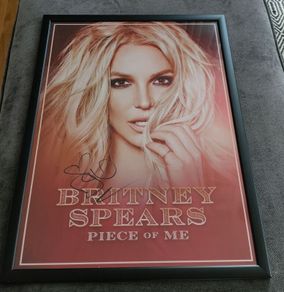 Britney Spears Signed Autographed Tour Poster Framed