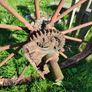 antique vintage metal spoked wheel Image 4