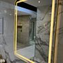EX Display Hopkins 600x800 Brushed Brass LED bathroom mirror Image 3