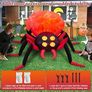 SEASONAL SALE 8 FT Giant Halloween Inflatable Spider Outdoor Decoration with Rotating LED Flame Light, Blow up Inflatables Outdoor Holiday Yard Decorations for Garden Lawn Roof Halloween Decor Image 7
