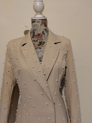 Boohoo Petite Pearl Detail Blazer Dress New With Tags