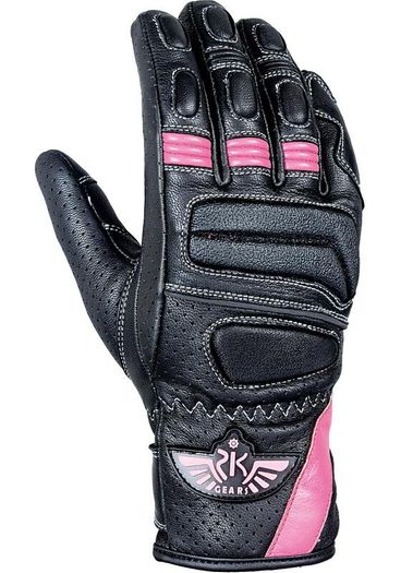 Women's Premium Genuine Leather Motorcycle Gloves Breathable Touring, Racing & Street Bike Gloves