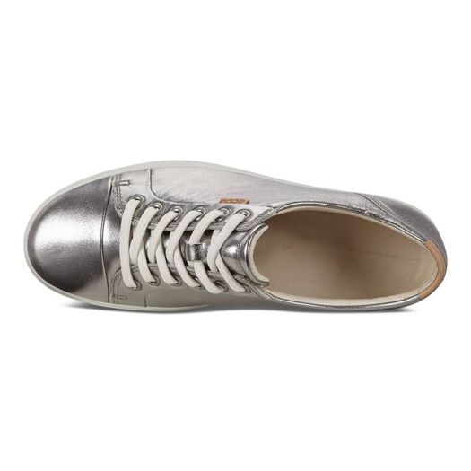 ECCO LEATHER SHOES. Ladies. EU 39 UK 6.   Colour Muted Aluminium Silver. Total comfort. 120 euro new. In very good lightly used condition.