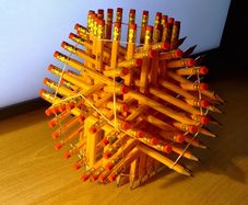 Hexagonal Geometric Pencil Puzzle Set