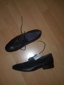 Dark brown leather shoes