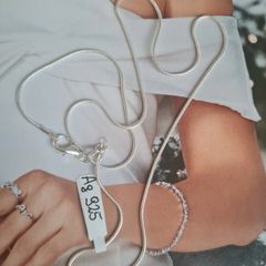 Brand new, unused sterling silver chain with tag over 50 cm