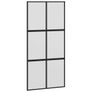 Sliding Door with Hardware Set 102,5x205 cm Tempered Glass&Aluminium Image 3