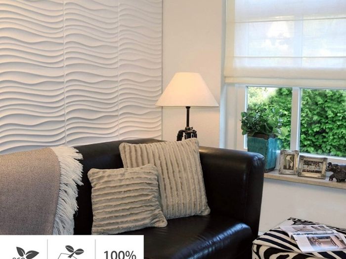 Wall Decor - Eco Friendly 3D Wall Panels / 3D Decorative Wall Tiles - Dutch Design - 100 Percent Natural 3D Wallpaper  50x50 cm  12 Panels