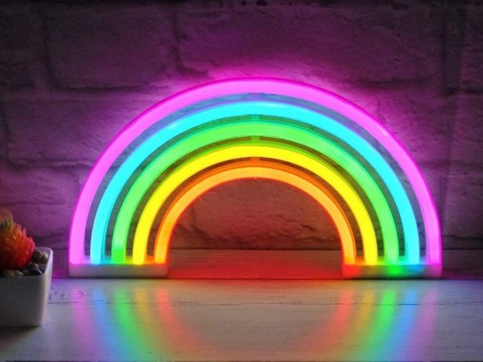 Rainbow LED Neon Light Sign Bedroom Wall Light Lamp Home Nursery Room (FREE POSTAGE)