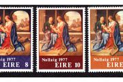 1977 Ireland Christmas "The Holy Family" by Giorgione Commemorative Stamps Mint Never Hinged (MNH)