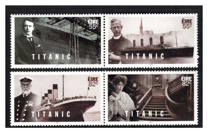 2012 Ireland Centenary of the Sinking of The RMS Titanic Commemorative Stamps Mint Never Hinged (MNH)