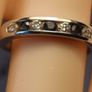 9ct white Gold CZ and Natural Sapphire 7 stone ring Image 10