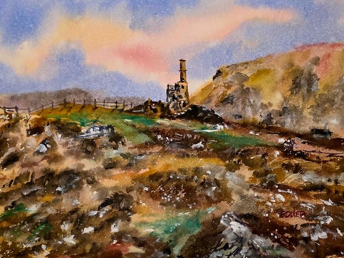 ahilles copper mine watercolour