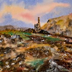 ahilles copper mine watercolour