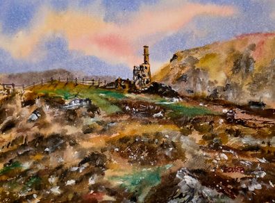ahilles copper mine watercolour