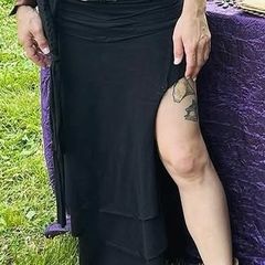 Hagcraft Farm Black Cotton skirt size 33-39 waist